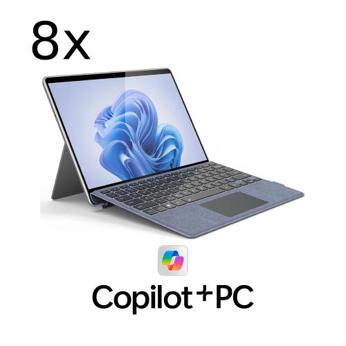 Balíček 8x Microsoft Surface Pro s Copilotem a nabíjecím kufrem